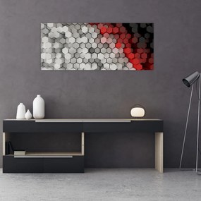 Obraz - 3D hexagóny (120x50 cm)