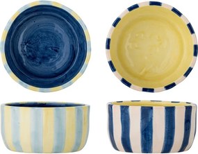 Žlté/modré keramické misky v súprave 4 ks 300 ml Phoenix – Bloomingville
