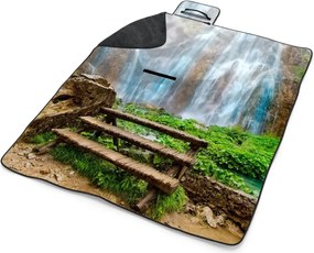 Sablio Plážová deka Posedenie pri vodopáde: 200x140 cm