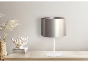 Duolla - Stolná lampa CANNES 1xE14/15W/230V pr. 20 cm strieborná/biela