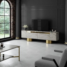 Televízny stolík Bohom Travertine and Gold