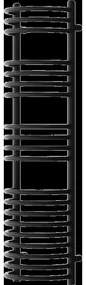 Mexen Eros kúpeľňový radiátor 1200 x 318 mm, 421 W, čierny - W112-1200-318-00-70