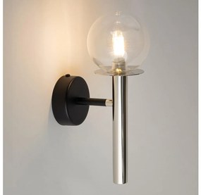 Nástenná lampa DAISY 1xG9/12W/230V lesklý chróm/čierna/číra