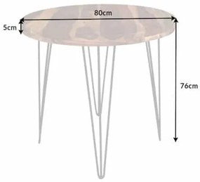 Jedálenský stôl Makassar 80cm kruh sheesham »