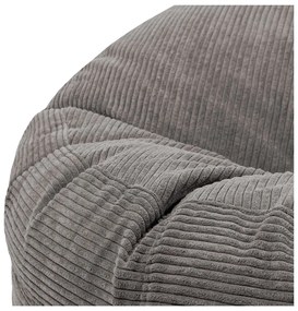 Tmavosivý menčestrový sedací vak Roll 135 – SLOWDOWN