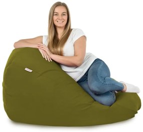 Plyšový sedací vak SAKO zelený