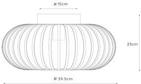 Lucide 78174/40/30 - Stropné svietidlo MANUELA 1xE27/60W/230V pr. 39,5 cm čierna