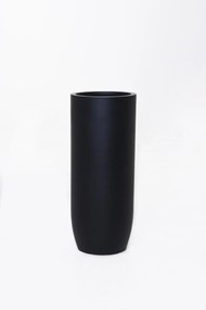 Kvetináč SOLERIO, výška 80 cm, sklolaminát, čierny