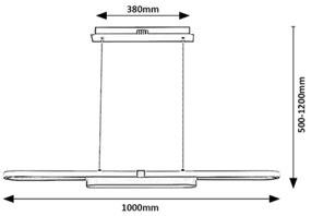 Rabalux 72031 - LED Luster na lanku CONTESSA LED/48W/230V 4000K chróm