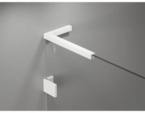 Mexen Lunar, L Duo výklopný sprchový kút 115 x 80 cm, 8mm číre sklo, biely profil, 834L-115L-080P-20-00