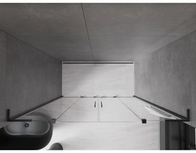 Mexen Velar L Duo, posuvné sprchové dvere do otvoru 180 cm, 8mm číre sklo, čierna matná, 871-180-003-02-70