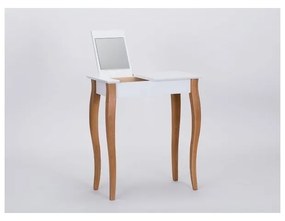 Biely toaletný stolík so zrkadlom Ragaba Dressing Table, dĺžka 65 cm