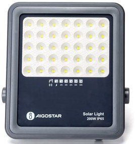 Aigostar - LED Stmievateľný solárny reflektor LED/200W/3,4V IP65 + DO