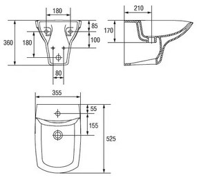 Cersanit CARINA - závesný bidet, K31-010