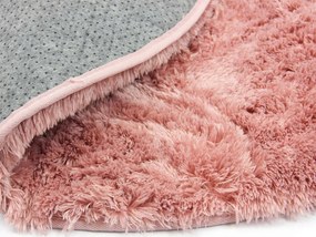 Detský koberec plyšový okrúhly Home 120x120 cm ružový Farba: modrá