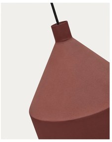 Závesné svietidlo v terakotovej farbe s kovovým tienidlom ø 30 cm Peralta – Kave Home