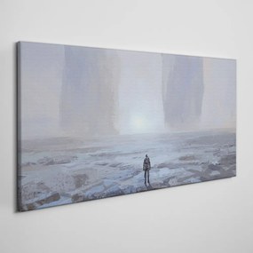 Obraz canvas Abstrakcie Man hory