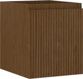 Mexen Rivel, kúpeľňová skrinka 40 cm, 1 zásuvka, drážkovaná, orech, 91A20-04047-1-BF86