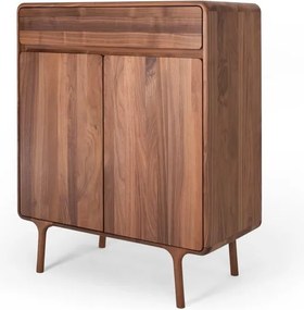 Hnedá komoda z orechového dreva 90x110x45 cm Fawn – Gazzda