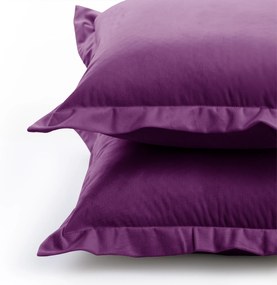 Obliečky na vankúše AmeliaHome Velvet Side Si slivkové