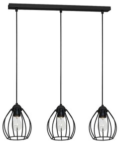 Luster STAR 3xE27/60W/230V čierny