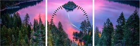 Obraz - Jazero Tahoe, Sierra Nevada, Kalifornia, USA (s hodinami) (90x30 cm)