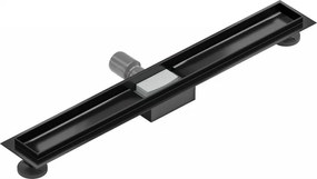 Mexen Flat nerezový sprchový žľab 70 cm - telo žľabu bez krytu, čierna, 1715070