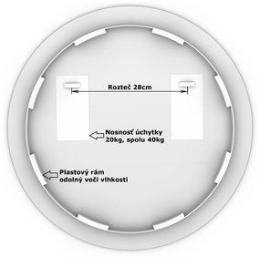 LED zrkadlo okrúhle Romantico ⌀60cm studená biela