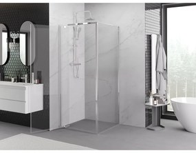 Mexen Exo, sprchovací kút s krídlovými dverami 85 x 85 cm, 6mm číre sklo, chrómový profil, 8181-085-085-01-00