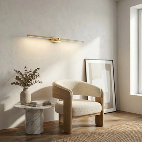 Toolight Toolight, LED nástenné svietidlo 80cm, 13W, 4000K, 1000lm, APP1894-1W, zlatá matná, OSW-66049
