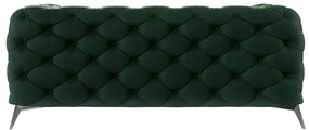 Tmavozelená zamatová pohovka 185 cm Chelsea – Ropez