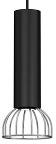 Luster na lanku DANTE 1xGU10/25W/230V čierna/lesklý chróm