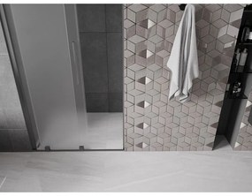 Mexen Velar, posuvné sprchové dvere do otvoru 100 cm, 8mm sklo námraza, grafit brúsený, 871-100-000-31-66