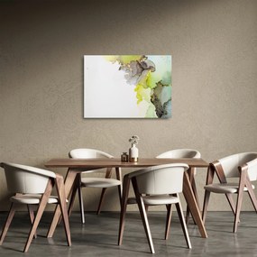 Sklenený obraz - Abstraktné umenie atramentom (70x50 cm)