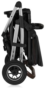 Lionelo - Kombinovaný kočík 3 v 1 AMBER Black Silver