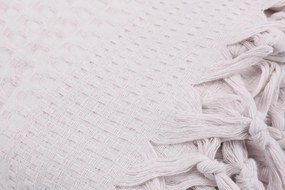 Bavlněný pique přehoz LIGHTY 220x 240 cm světle šedý