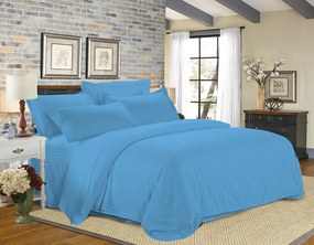 Hotelové obliečky z mikrovlákna JASMINE PURE svetlomodré - prúžok 1 cm Rozmer obliečky: 70 x 90 cm | 140 x 200 cm