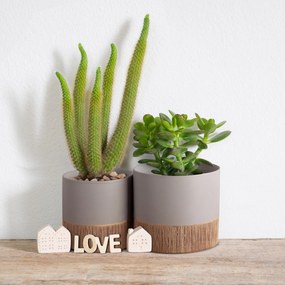 KERAMICKÝ KVETINÁČ (FI) 13X11 CM SIVÁ