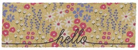 Rohožka z kokosového vlákna 40x120 cm Hello Scribbly Floral – Artsy Doormats