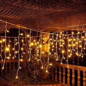 Vianočné svetielka LED záclona FLASH teplá biela 300 LED