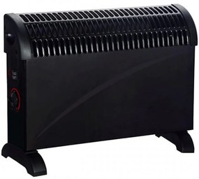 Konvektorový ohrievač 2000W čierny