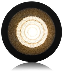 LED2 Kúpeľňové zápustné LED osvetlenie SPOT A, 9W, teplá biela, okrúhle, čierne, IP44