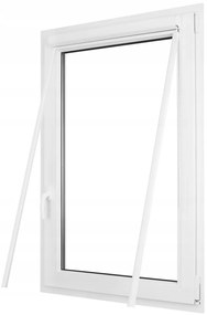 Dekodum Termoizolačná roleta v bielej kazete, farba látky Black Silver Šířka (cm): 80, Dĺžka (cm): 150, Strana mechanizmu: Práva