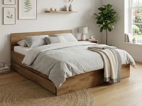 Posteľ ELISA 120 x 200 cm, dub artisan Rošt: S latkovým roštom, Matrac: Matrac COCO MAXI 20 cm