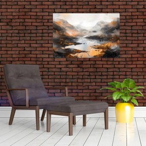 Obraz - Maľba horskej krajiny (90x60 cm)