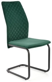 Jedálenská stolička K444 - tmavozelená / čierna
