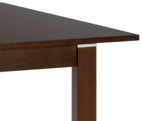 Autronic - Jedálenský stôl rozkladací 120+30x80x74 cm, doska MDF, dyha, nohy masív, orech - BT-6777 WAL VÝPRODEJ