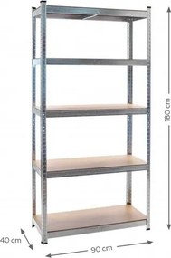 MI Skladový regál G 90x40x180 175kg