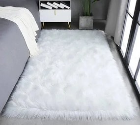 TZ Biely obdĺžnikový koberec Sheep Rozmer: 80x140 cm