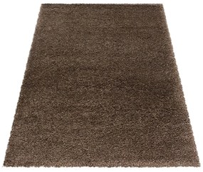 Tmavohnedý koberec 60x110 cm Fluffy – Ayyildiz Carpets